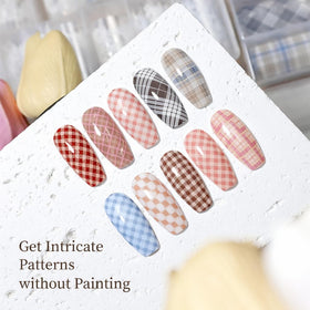 JODSONE applied in salon on a nail showing efficient foil transfer and time savings