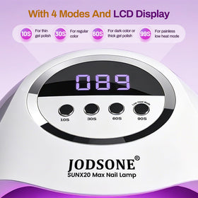 JODSONE LCD display and controls showing timers and easy operation benefits