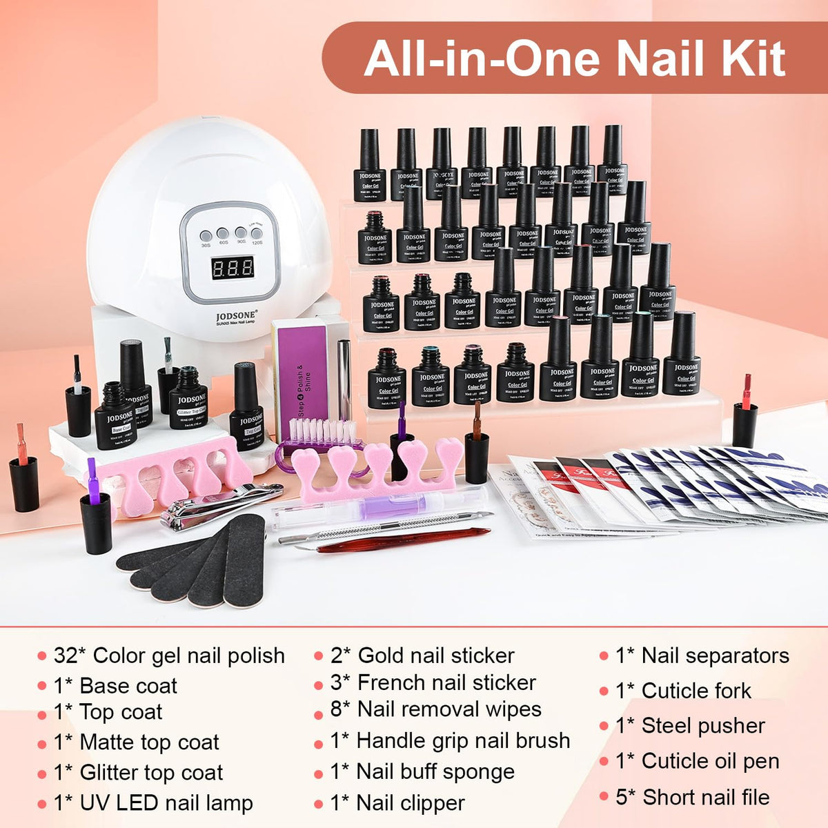 JODSONE LED lamp with LCD display curing nails quickly