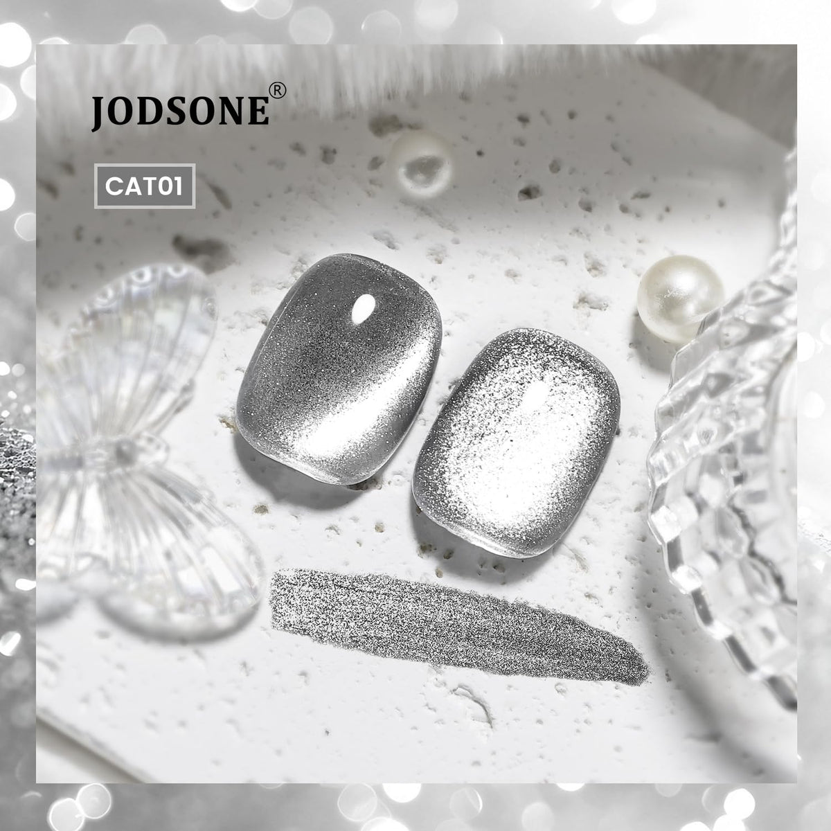 JODSONE texture close-up of magnetic cat-eye stripe showcasing reflective depth and precise effect