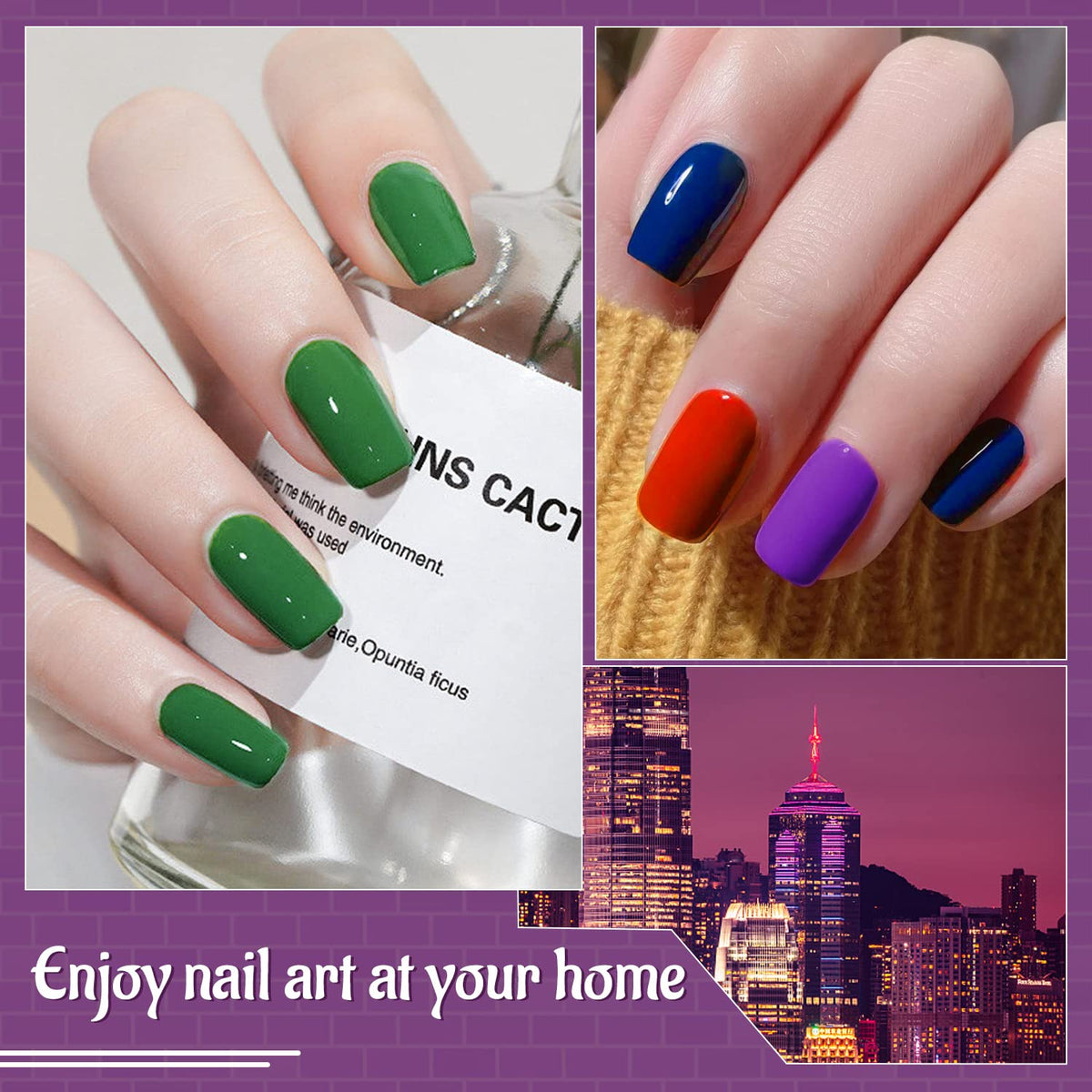 JODSONE manicure in use showing cured nails and durable glossy finish