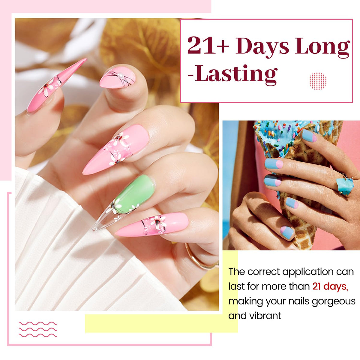 JODSONE manicurist applying gel polish in use for salon-quality results