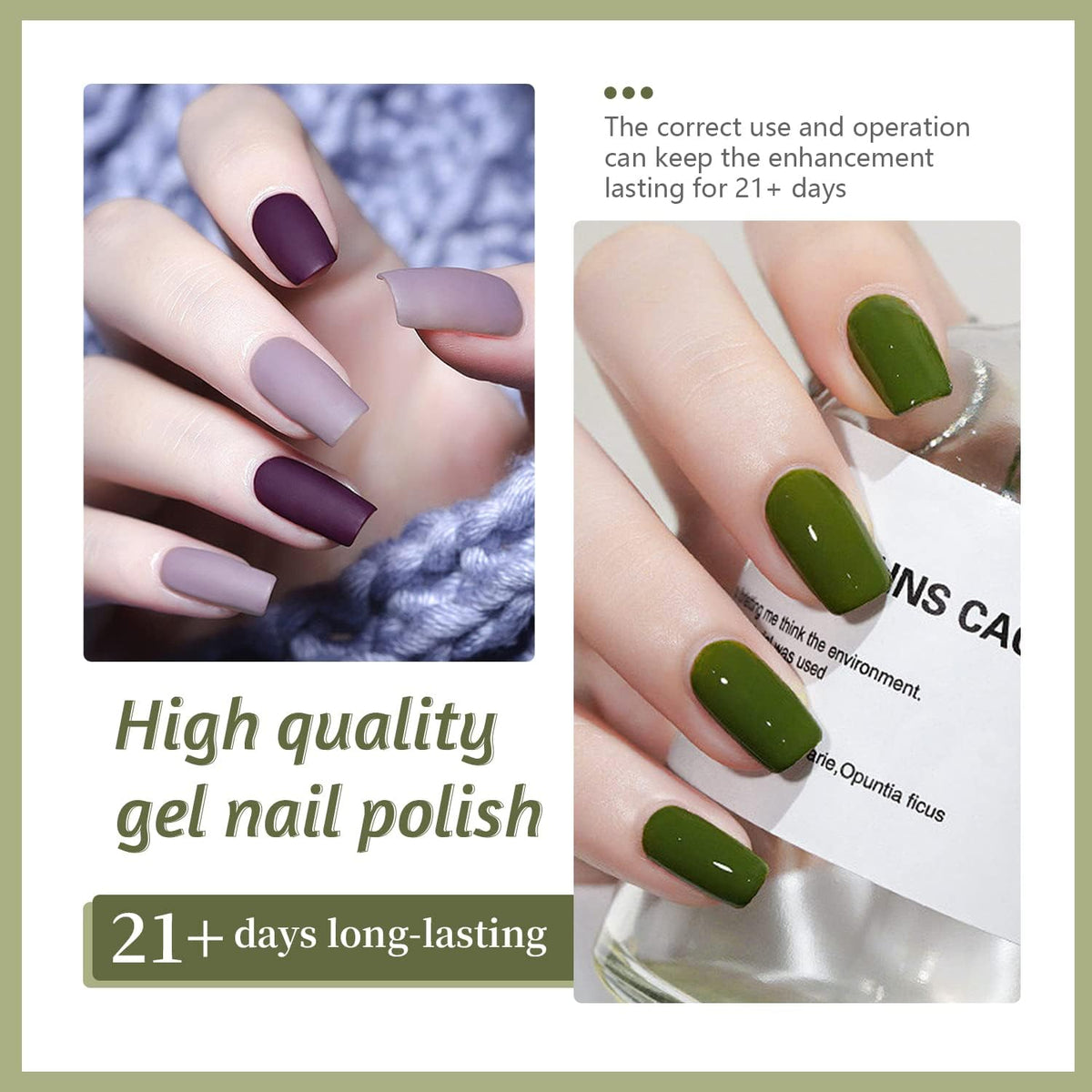 JODSONE matte and glossy top coats demonstrating finish options and versatility