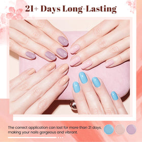 JODSONE nail swatch wheels showing cured color results and coverage