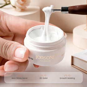 JODSONE gel pressed into silicone mold, highlights consistent shape benefit