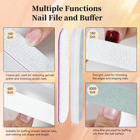 JODSONE sanding strips and fine file texture for smoothing nail surface