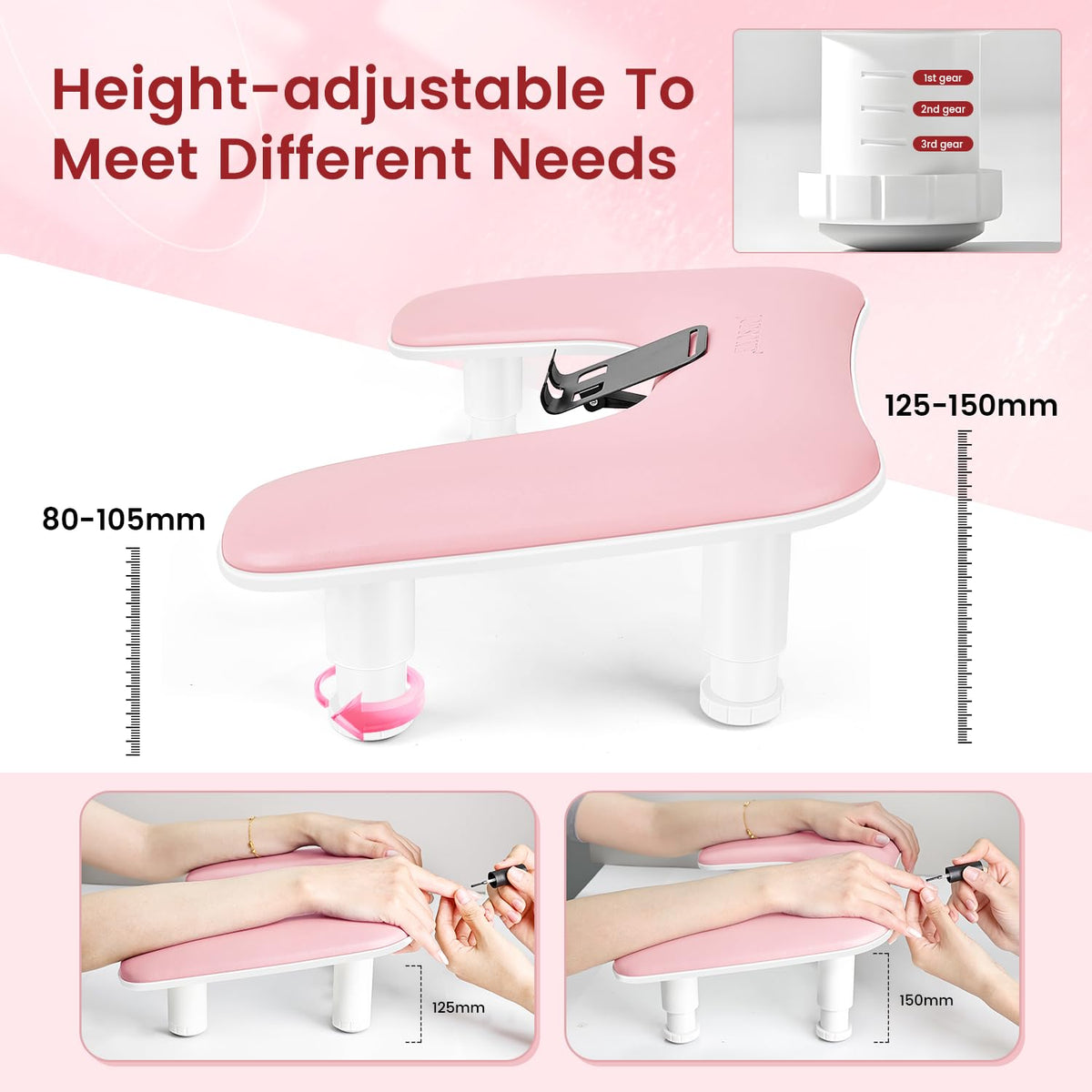 JODSONE side angle showing adjustable height positions for personalized ergonomic support