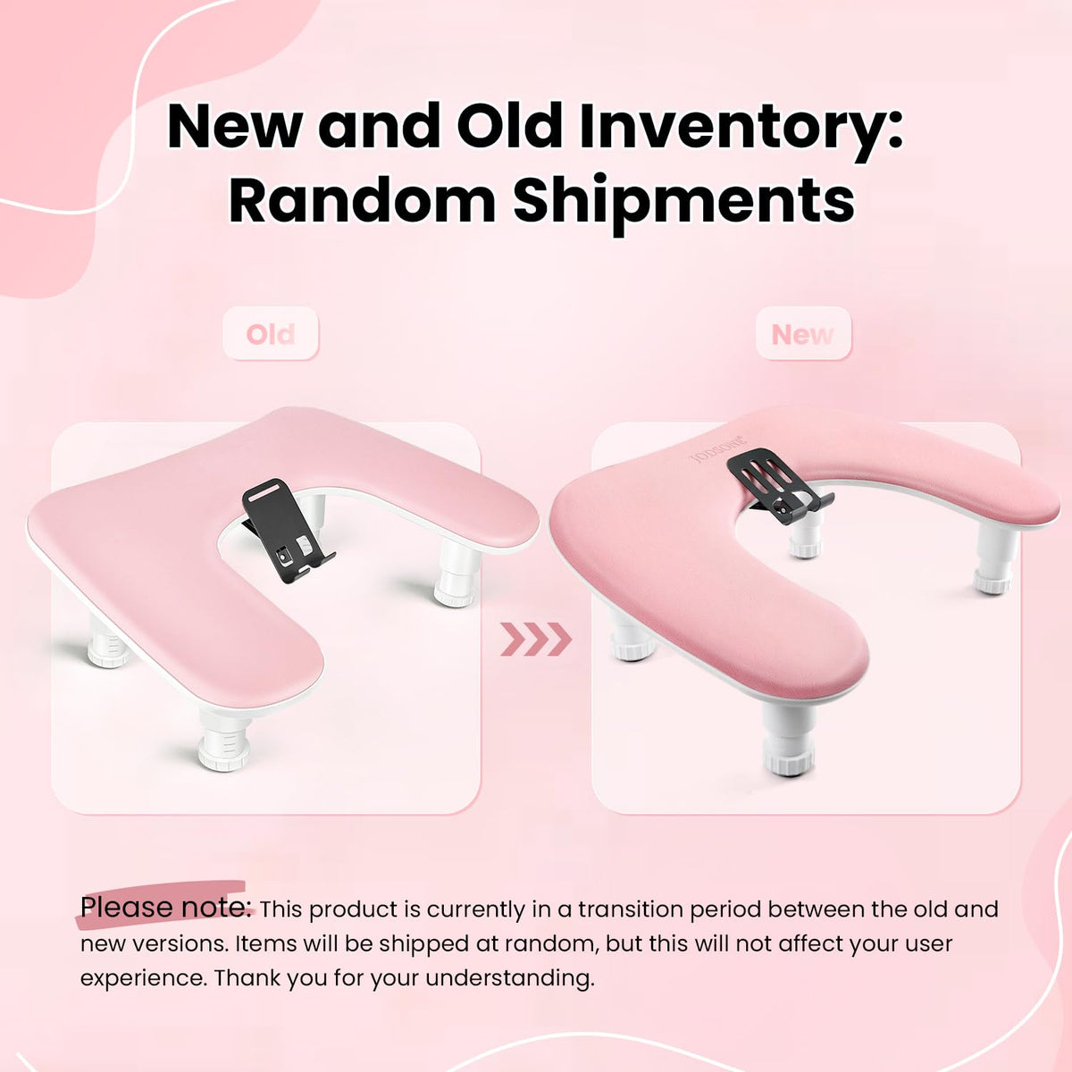 JODSONE arm rest next to ruler showing compact size for portable nail services