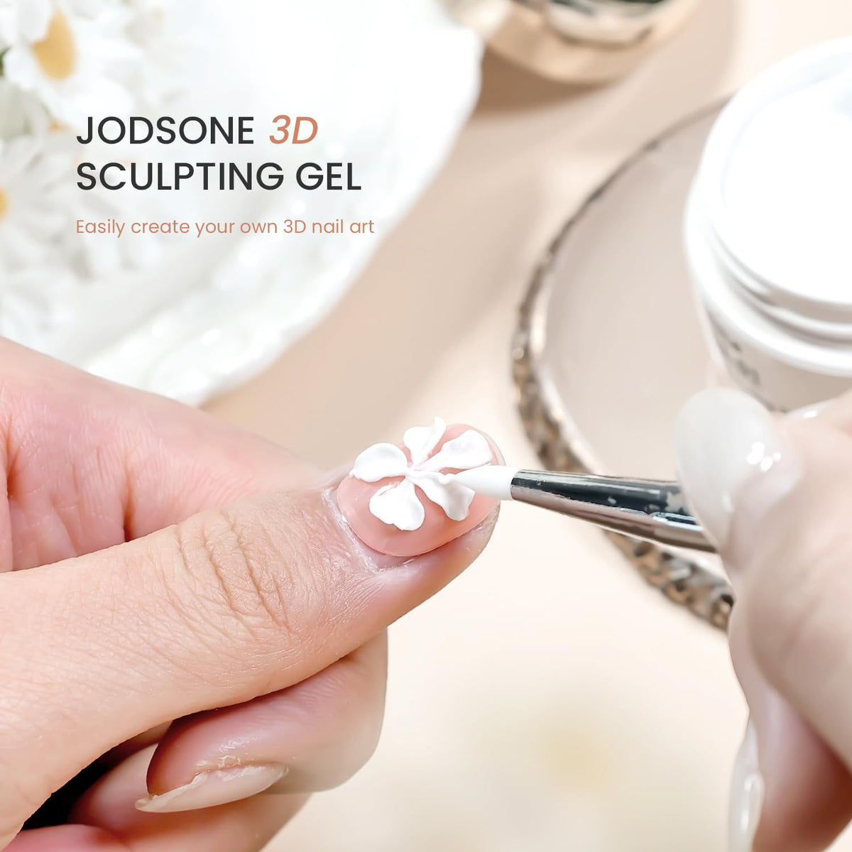 JODSONE close-up texture of non-sticky gel, shows sculpting control benefit