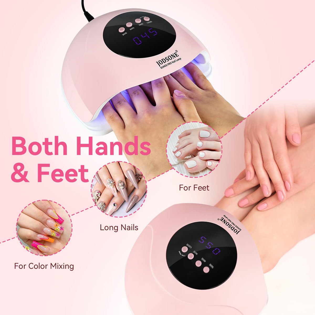 JODSONE textured pink shell detail highlighting durable finish and modern aesthetic