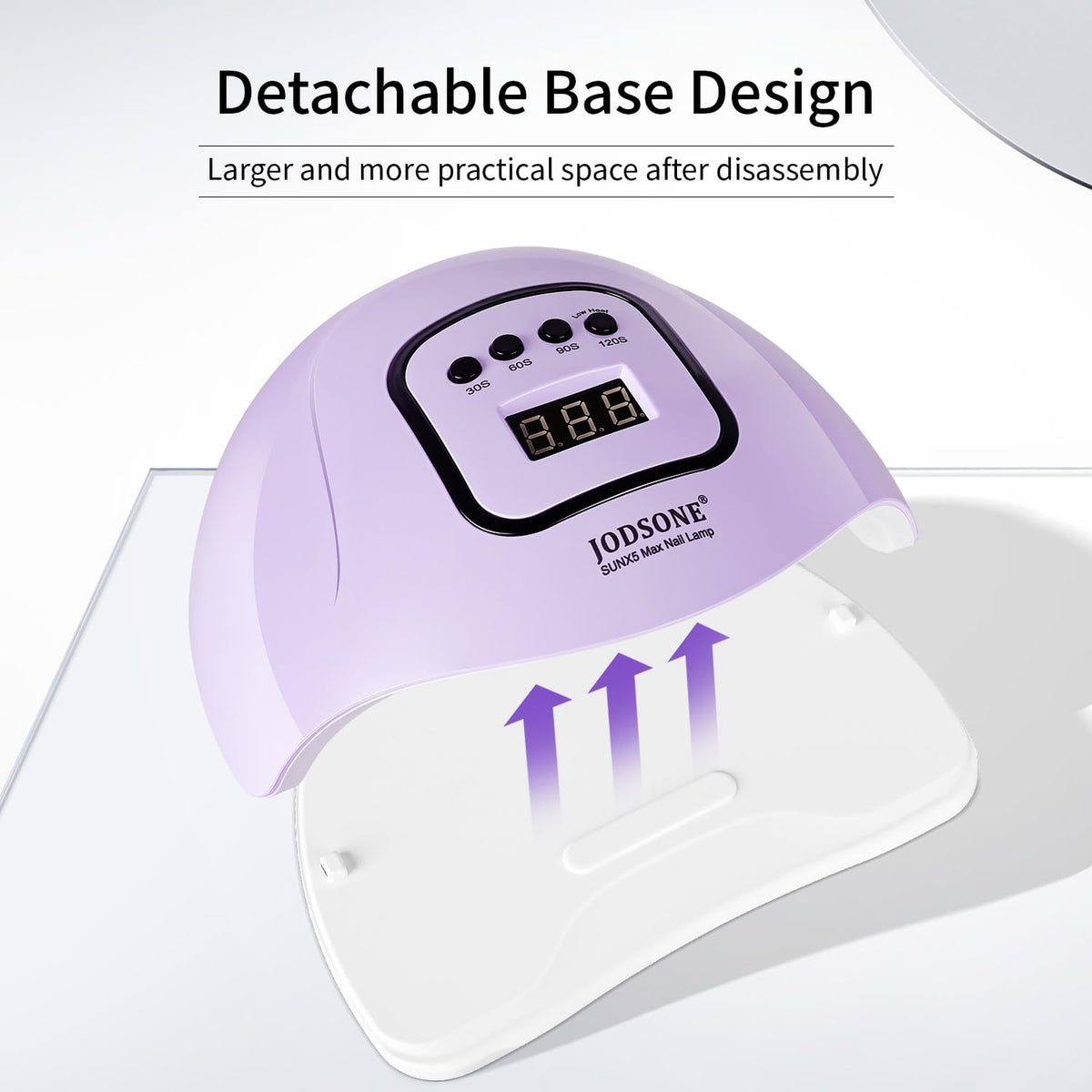 JODSONE top angle showing interior curvature for even nail exposure