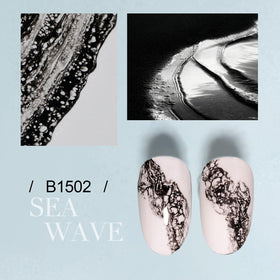 JODSONE close texture of black wave patterns demonstrating fluid diffusion