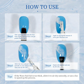 JODSONE nail in use with ocean wave design showing professional-looking results