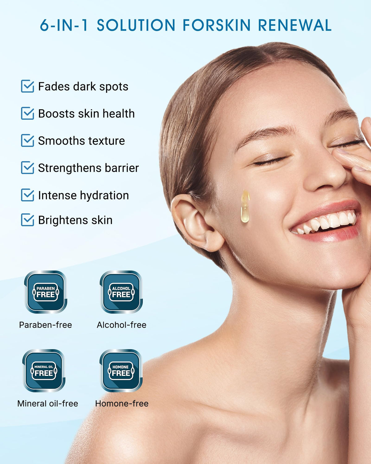 joefuud applying serum to hand to show targeted spot treatment benefit
