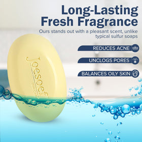 JOESOEF soap placed near sink showing everyday cleansing convenience