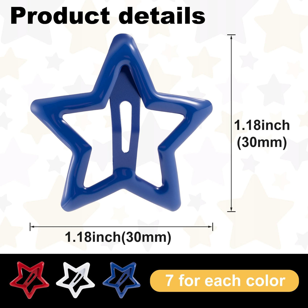 Joez Wonderful close-up of star clip texture for smooth, snag-free wear