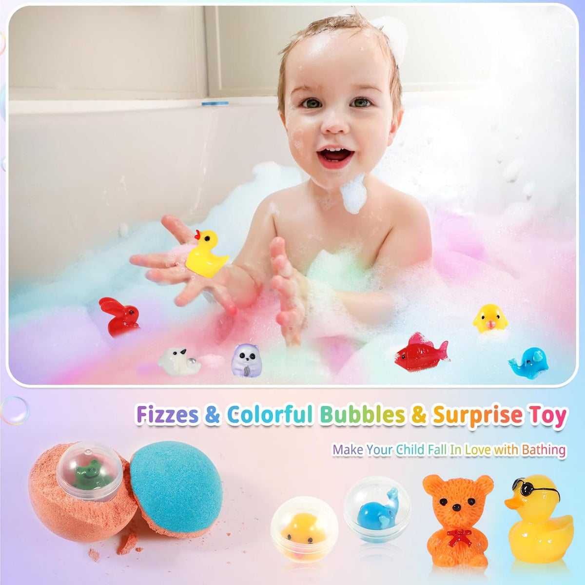 JOFEI revealed animal toy floating after fizz and delight for kids