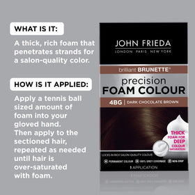 John Frieda foam texture close-up demonstrating non-drip control