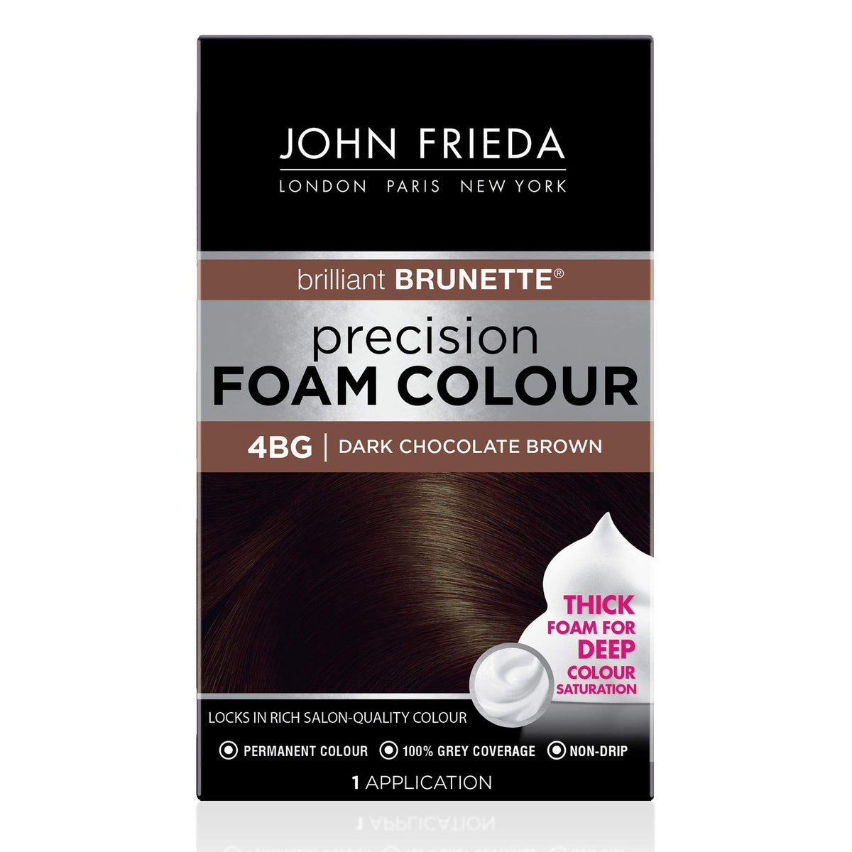 John Frieda 4BG front packaging showing shade and benefits