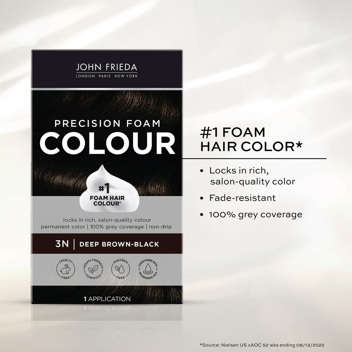After-color conditioner bottle by John Frieda for sealing and nourishing color