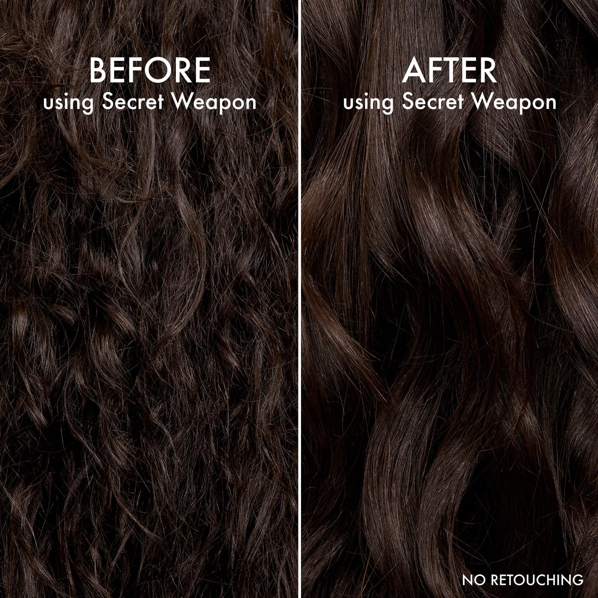 John Frieda used on dry hair to tame flyaways and smooth ends quickly