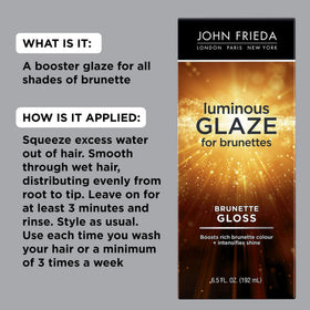 John Frieda product being applied in shower for quick treatment