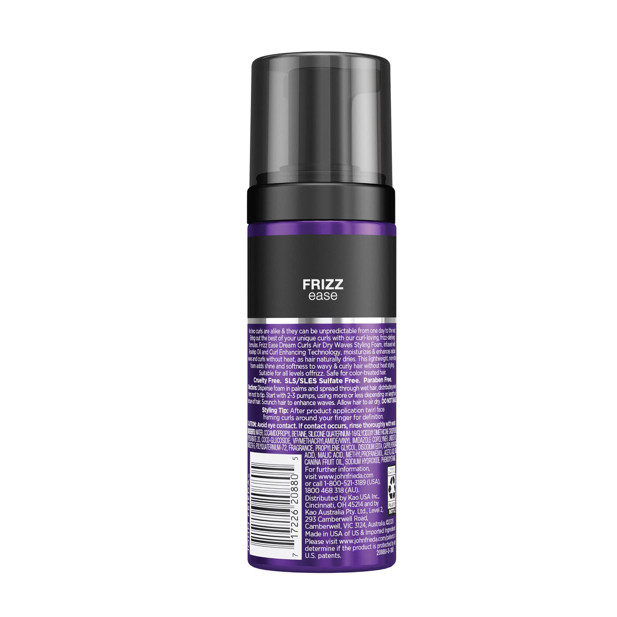 John Frieda on color-treated hair showing gentle frizz control