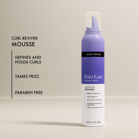 John Frieda mousse with diffuser drying to boost curl volume