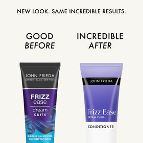 John Frieda back label close-up listing ingredients and benefits