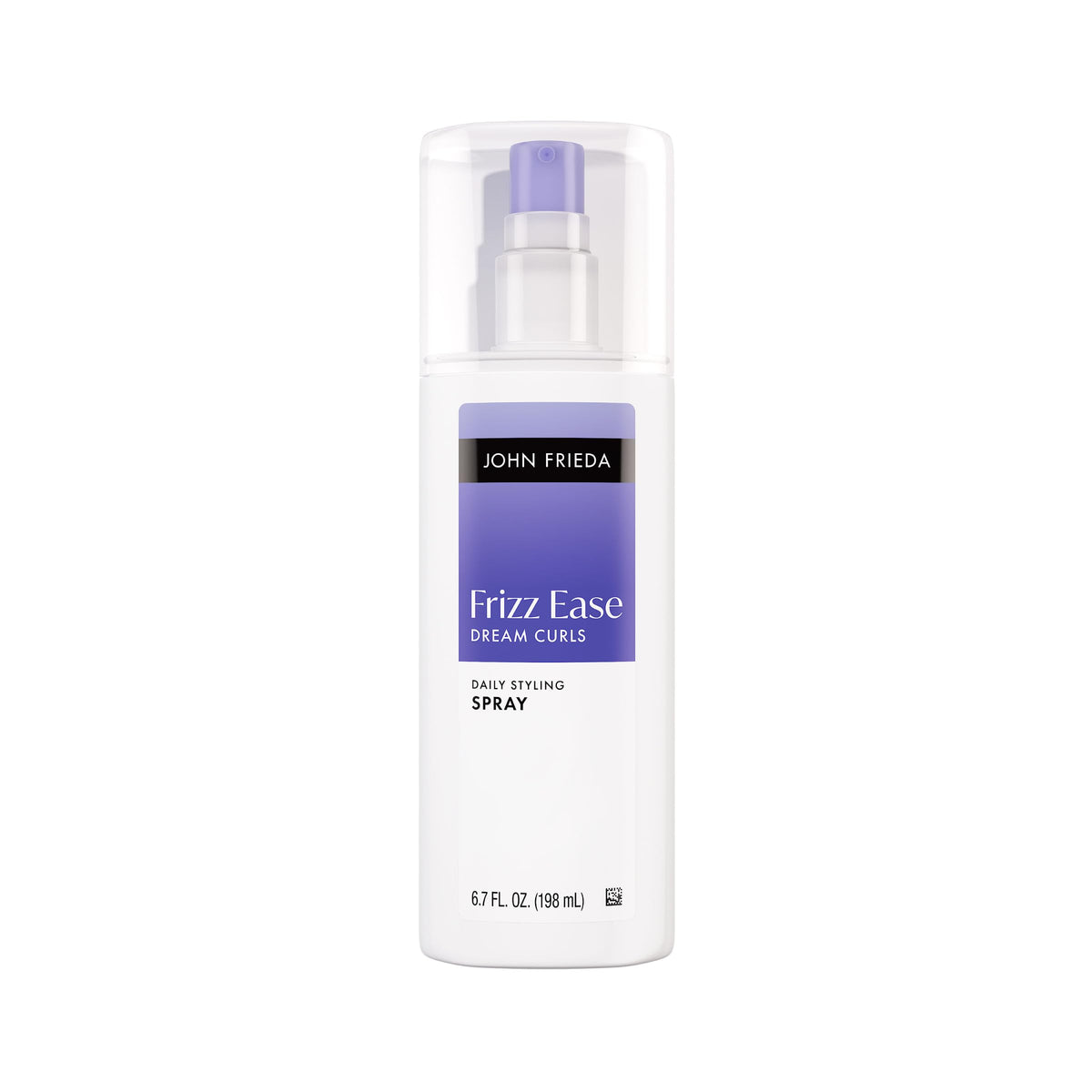 John Frieda front packaging showing product and defined curls benefit