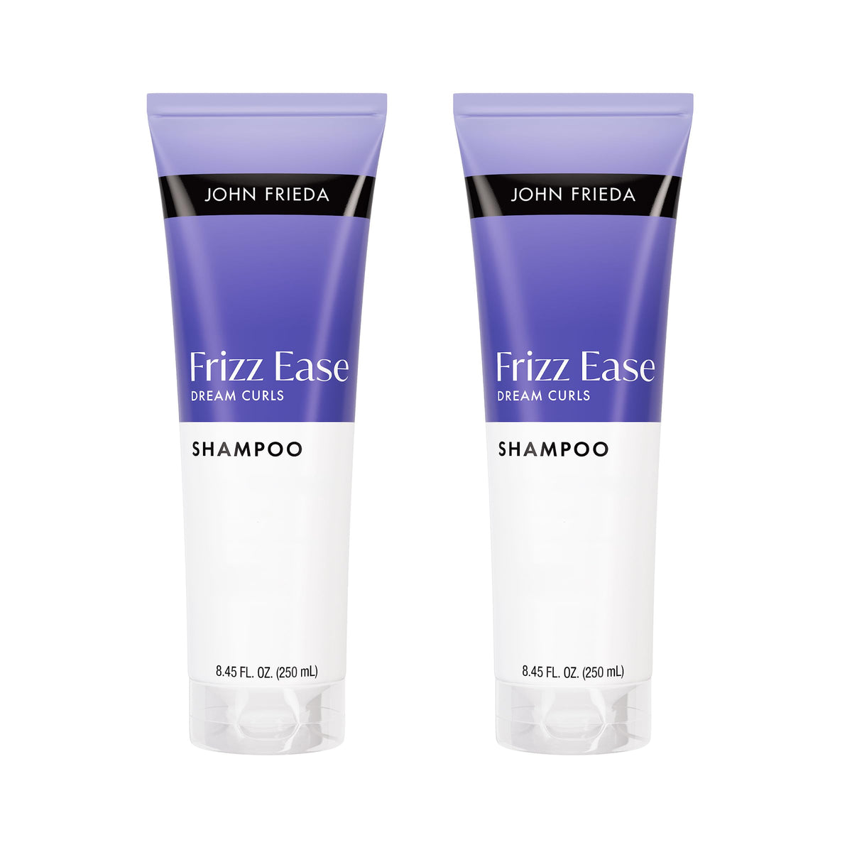 John Frieda front packaging shows product and curl-enhancing benefit
