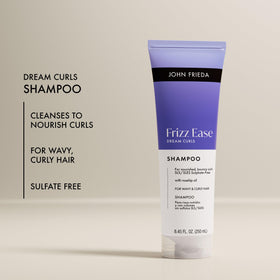 John Frieda shampoo foam texture close-up demonstrating gentle lather