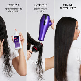 John Frieda hair close detail showing glossy, frizz-controlled shine after use