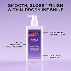 John Frieda product texture on hand illustrating lightweight, non-greasy feel