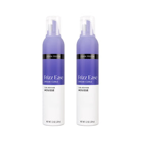 John Frieda front can showing Dream Curls mousse and branding for defined curls