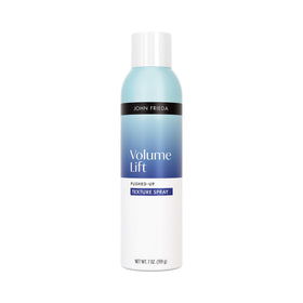 John Frieda front packaging showing lightweight texture spray benefits