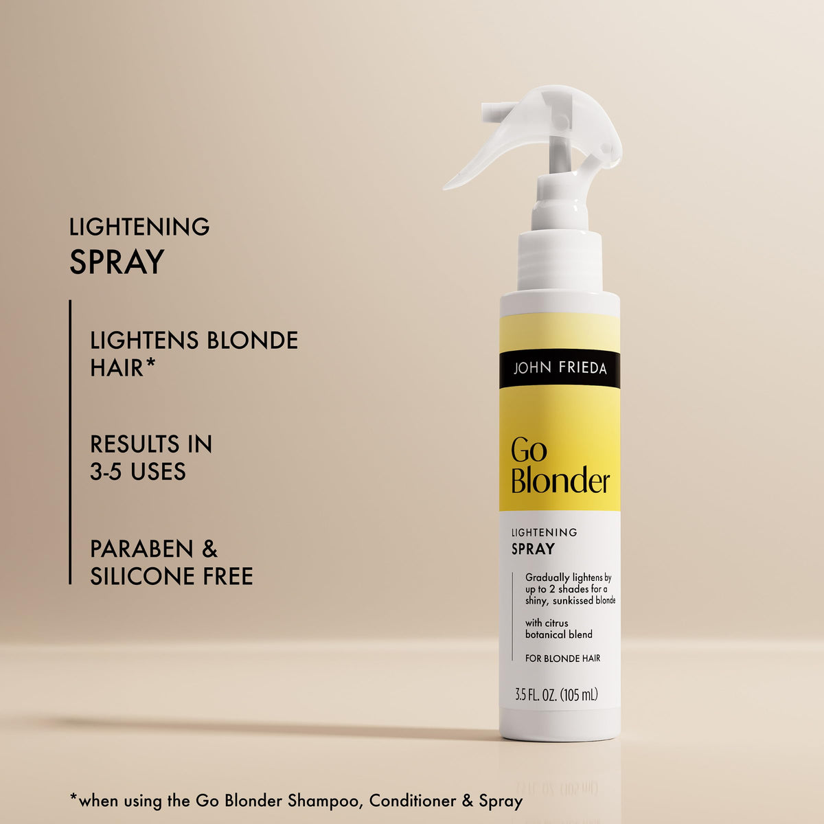 John Frieda being applied to clean wet hair for even coverage