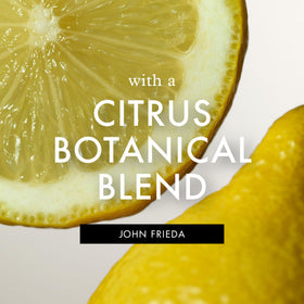John Frieda bottle label showing 50% recycled material tag