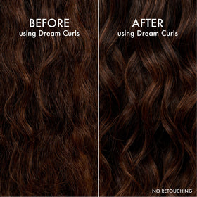 John Frieda before and after curls comparison, defines and revives waves