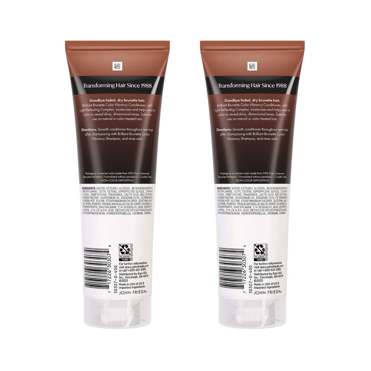 John Frieda lifestyle bathroom shelf display conveying daily routine benefit