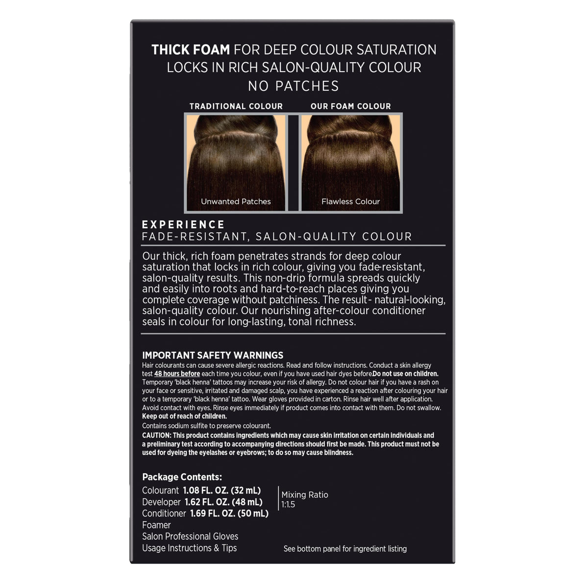 John Frieda finished hairstyle lifestyle shot showing natural dark brown sheen