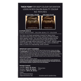 John Frieda finished hairstyle lifestyle shot showing natural dark brown sheen