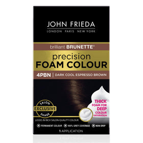 John Frieda front packaging showing shade and kit benefits for clear selection