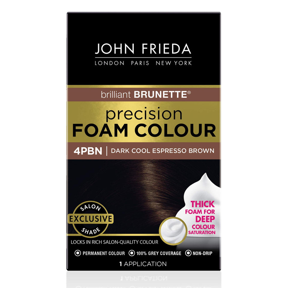 John Frieda front packaging showing shade and kit benefits for clear selection