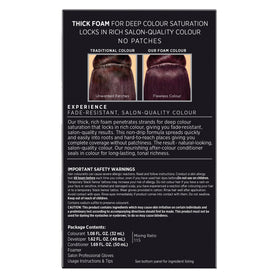 John Frieda lifestyle image of model with glossy deep brown-black hair