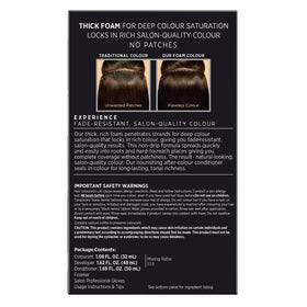 John Frieda medium natural brown styled hair in natural light