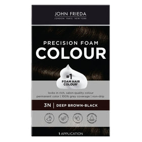 John Frieda front packaging showing Precision Foam kit and shade 3N benefits