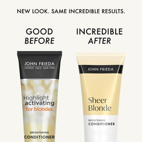 John Frieda pump and cap detail for easy dispensing benefit