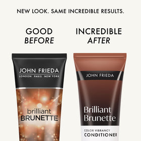 John Frieda pump and cap detail for easy dispensing benefit