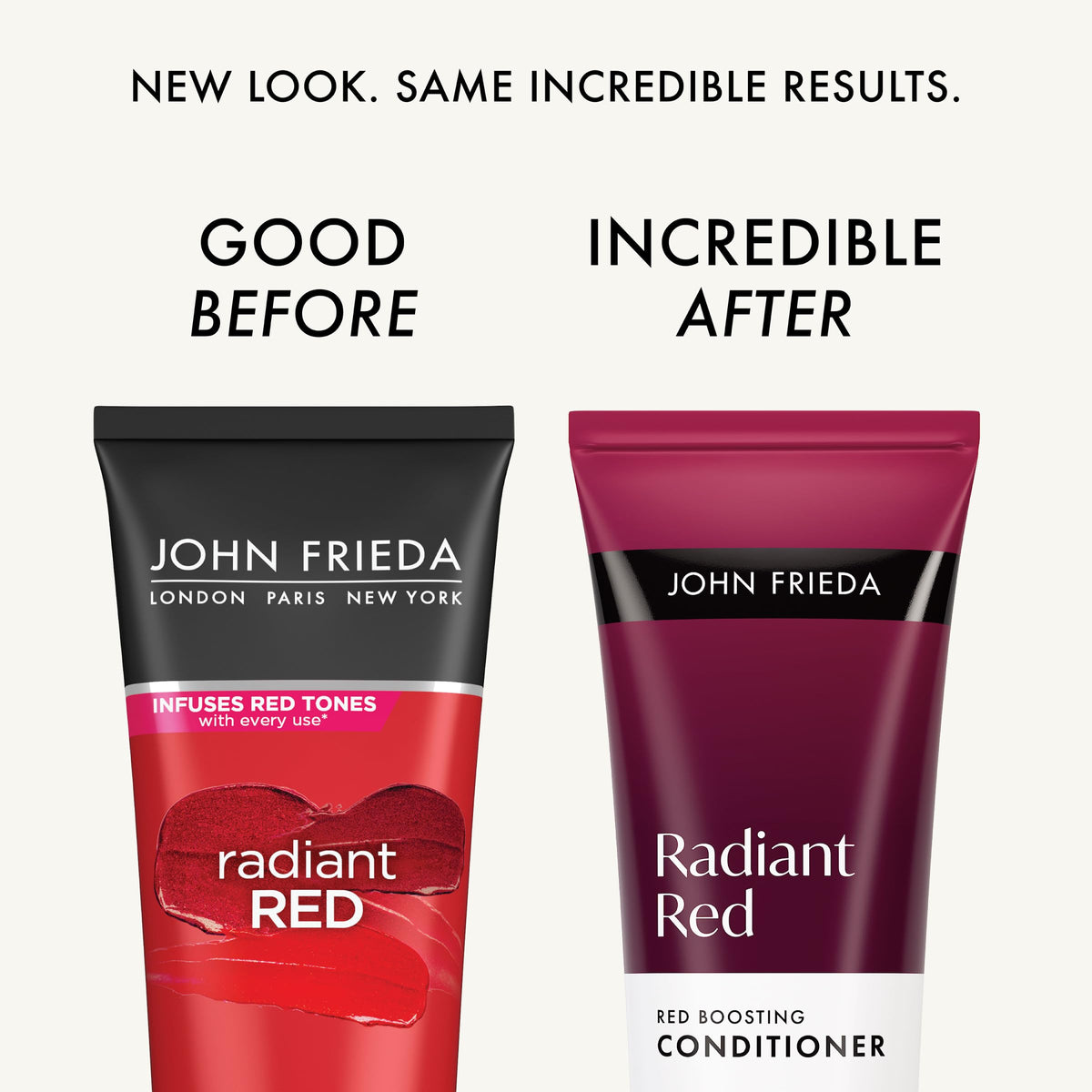 John Frieda back label with ingredients and color-protection benefits